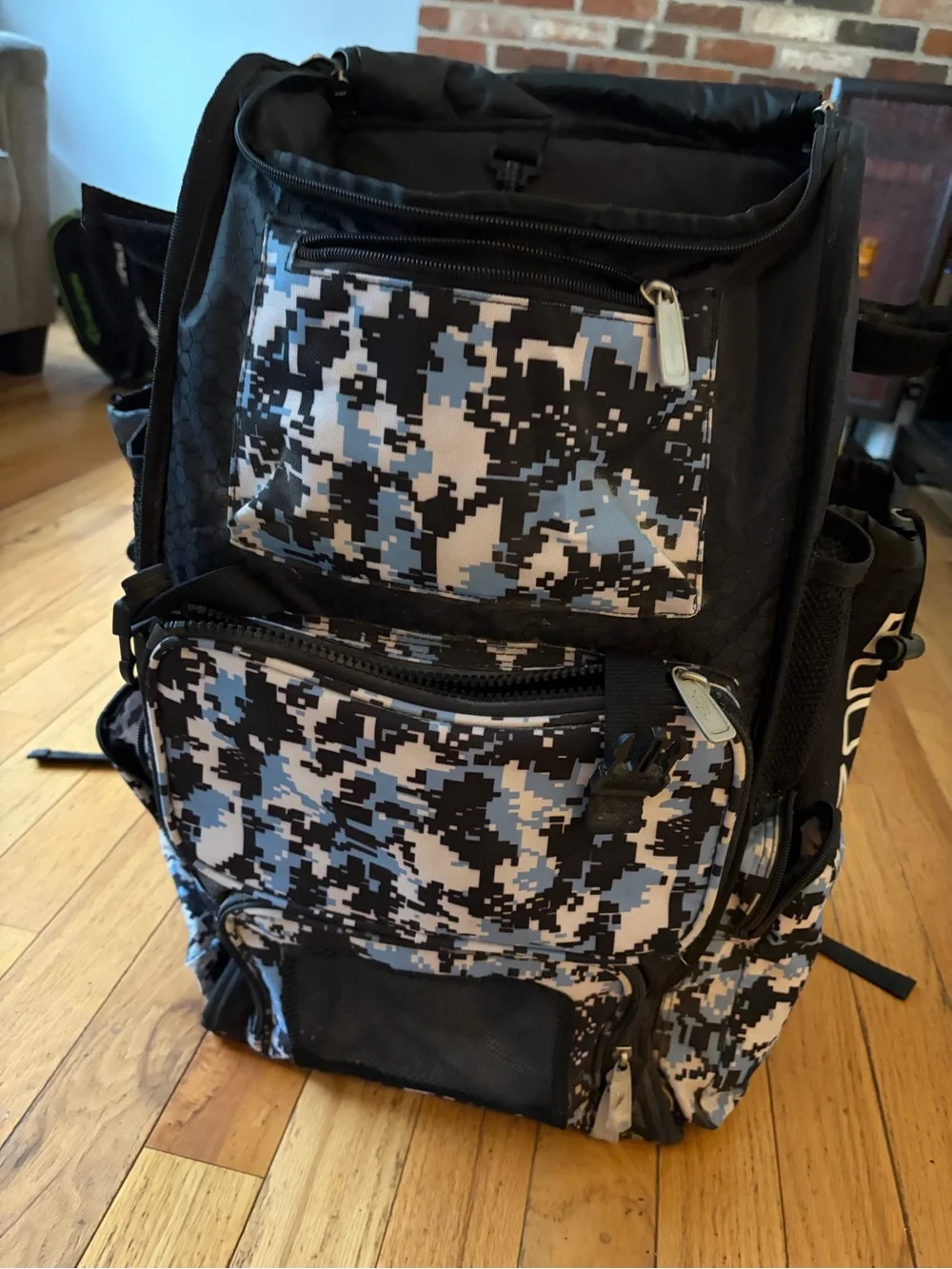 Digital Camo Blue, Black & White Tactical Backpack - Men Bags